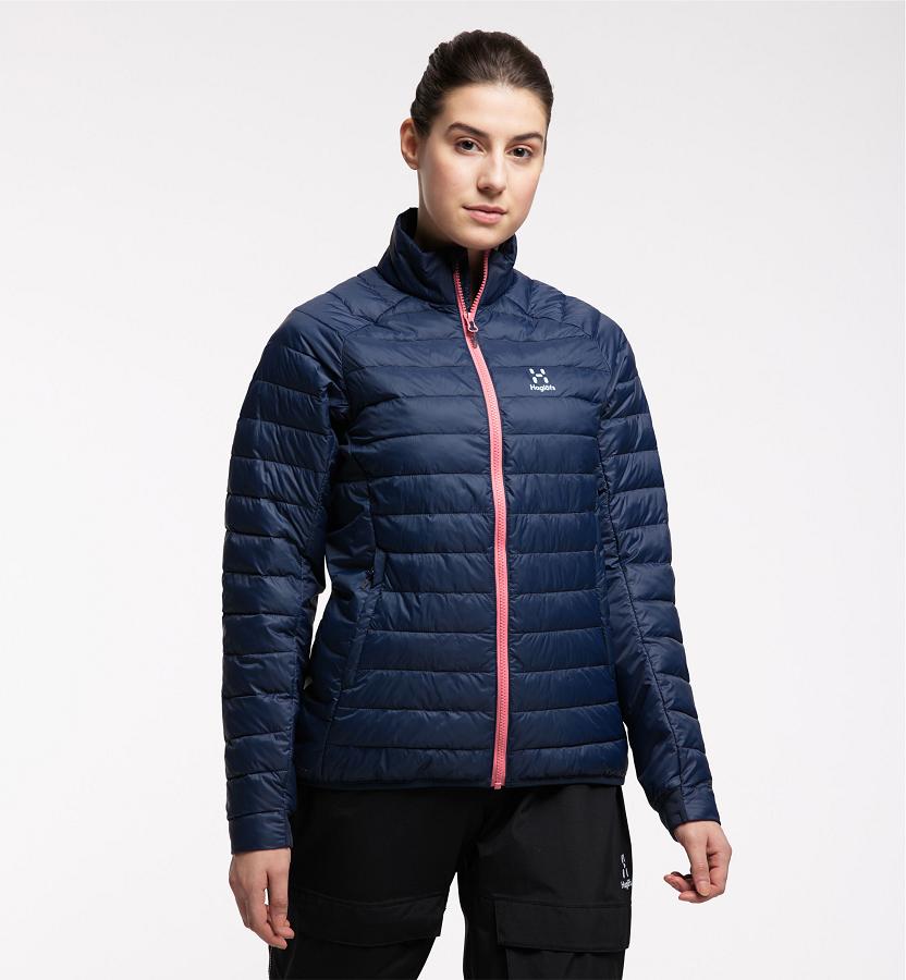 Haglöfs Womens Spire Mimic Down Jacket Dark Blue New Zealand 37682OSDF